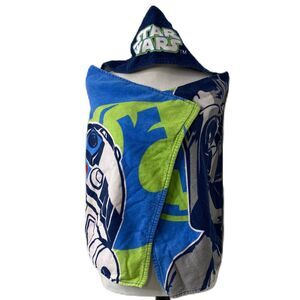 Star Wars Kids Hooded Bath Towel Multicolor For Toddlers With Hand Holds